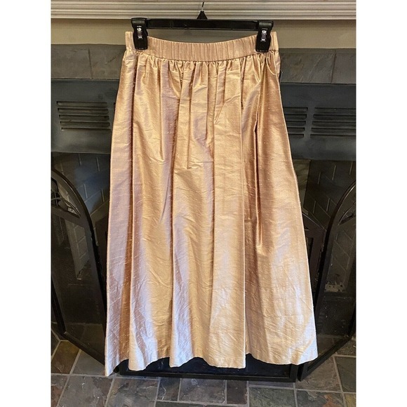 Private Collection of Gutierrez Cincinnati Vintage Gold Silk Skirt New Tags Sz 8 - Picture 3 of 6
